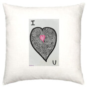 I heart you pillow cover